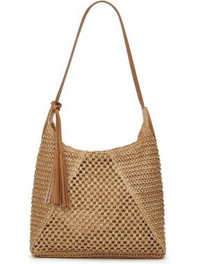 Women's Summer Straw Woven Shoulder Bag Large Casual Tote Purse Tassel Trendy Sh